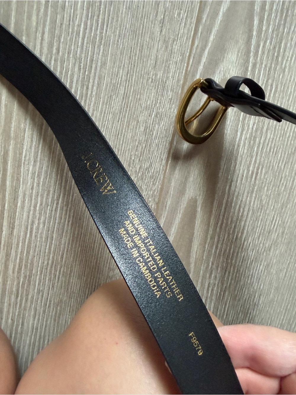 J. Crew Women’s XL Classic belt in Italian leather Black essential everyday gold - Picture 4 of 7